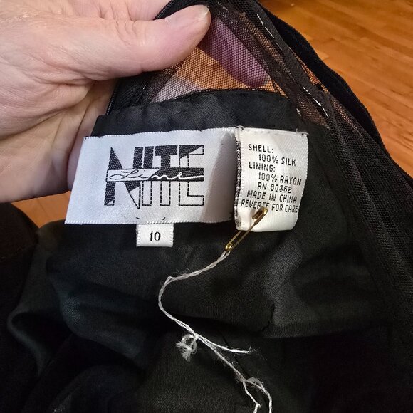 Vintage Nitelite Della Roufigali size 10 beaded formal dress - Picture 5 of 6